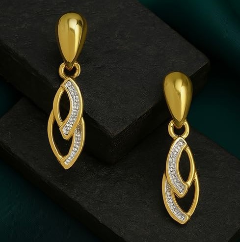 Gold Crystal Earrings